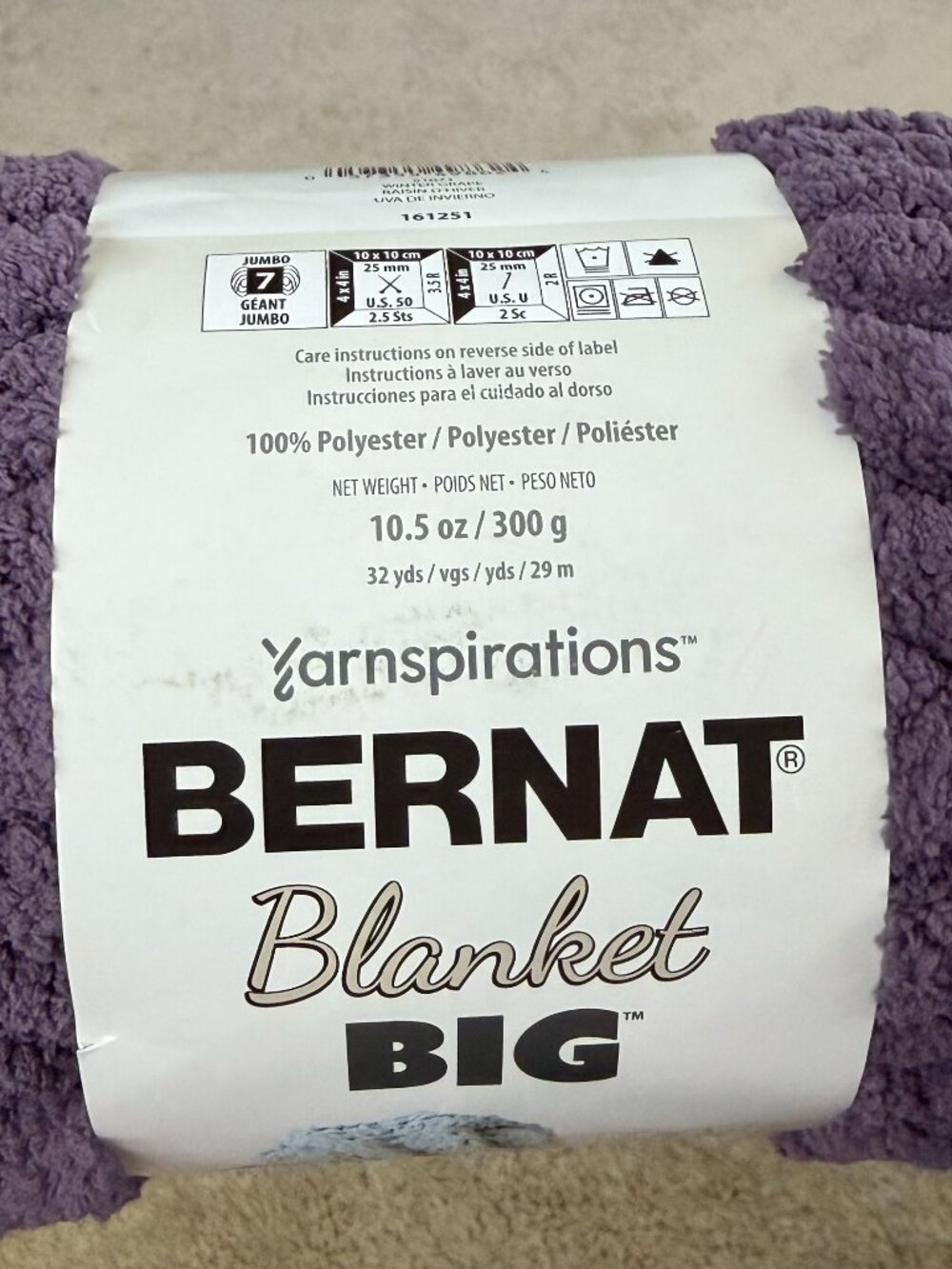 Yarnspirations Bernat Blanket BIG Yarn (set of two) | Winter Grape - Picture 4 of 4